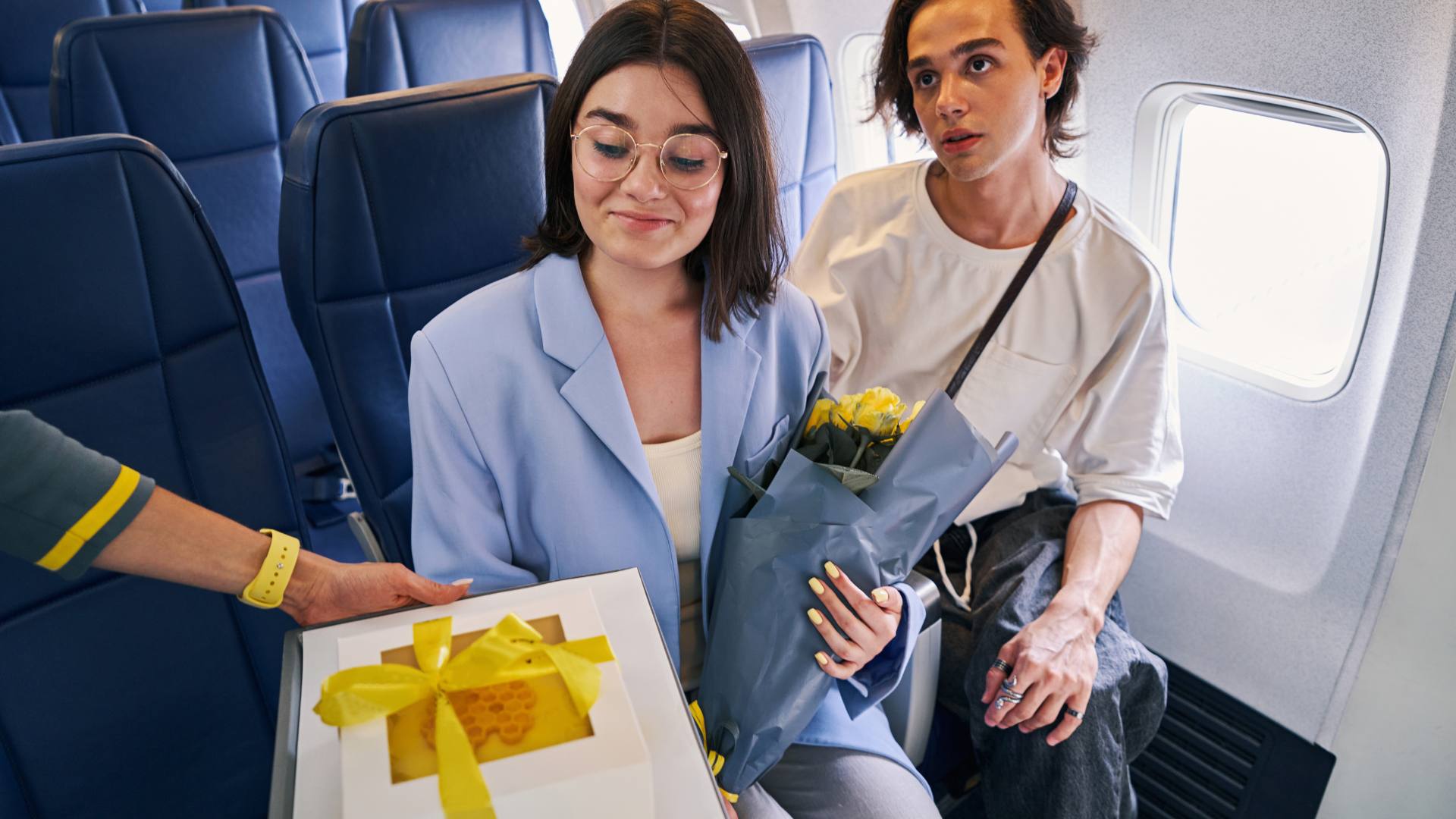 Voyageurs dans un avion